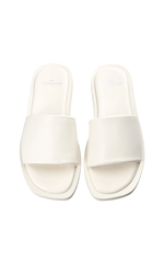 Copenhagen White Nappa Slip On Sandals