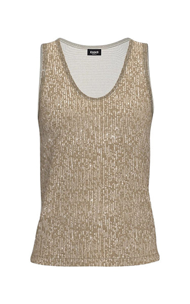 Emme Sequin Top Beige