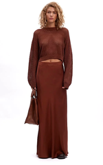 Gestuz Long Skirt in Tan