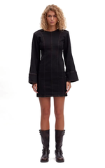 Gestuz Short Black Stretch Denim Dress