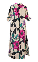 Hannes Roether Collar Dress Floral