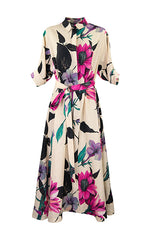 Hannes Roether Collar Dress Floral