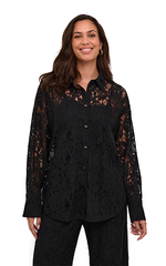 Kaffe Anelly Black Lace Shirt