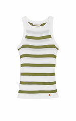 La Petite Etoile Tank Green Stripe