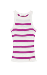 La Petite Etoile Tank Mauve Stripe