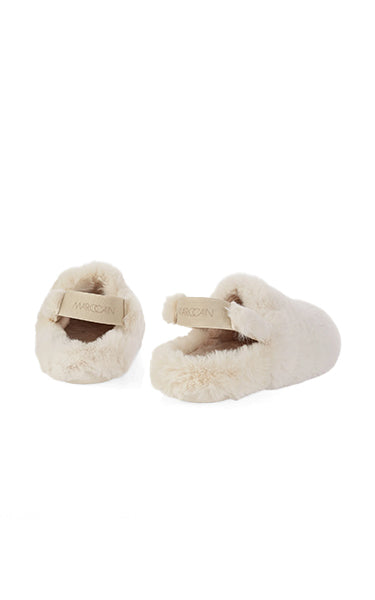 Marccain Furry Slip On Shoes Cream