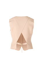 Marccain Linen Vest in Rose