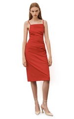 Marella Red Ruched dress