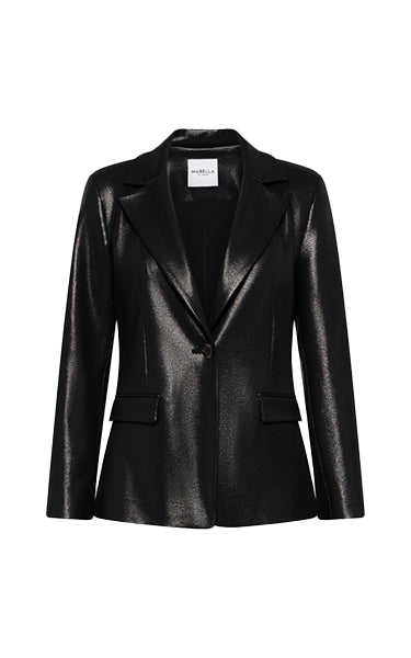 Marella Vaglio Black Laminated Jacket