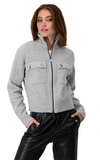 Monari Silver Zip Knit Jacket