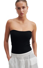 Second Female Como Strapless Top Black