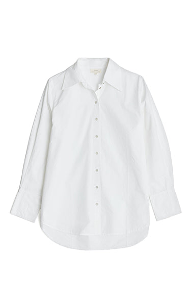 Yerse Oversized White Poplin Shirt