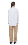 Yerse Oversized White Poplin Shirt