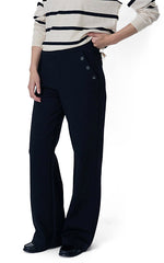 Yerse Ponte Black Pants with Buttons