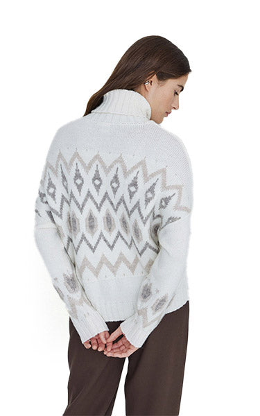 Yerse Zigzag Sweater Winter White