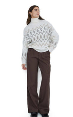 Yerse Zigzag Sweater Winter White